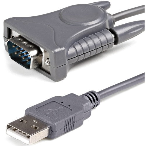 Cable Adaptador de 0.9m USB a Serial Serie DB9 DB25 RS232 - Gris