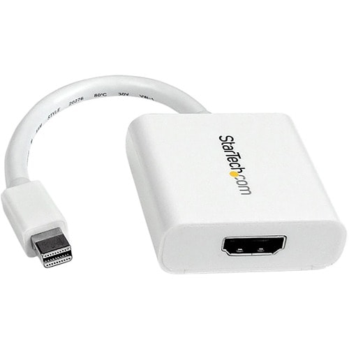 Adaptador Mini DisplayPort a HDMI - Dongle Conversor de Video Pasivo MiniDP 1.2 a HDMI 1080p - Thunderbolt 1/2 - Blanco