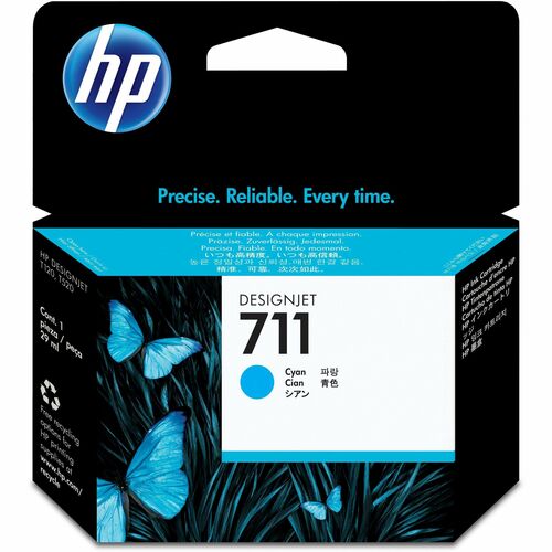 Cartucho de tinta HP 711 (CZ130A) Inyección de tinta - Azul ciánico - Original - Empaque unitario - 1 Solamente - Inyección de tinta - 1 Solamente