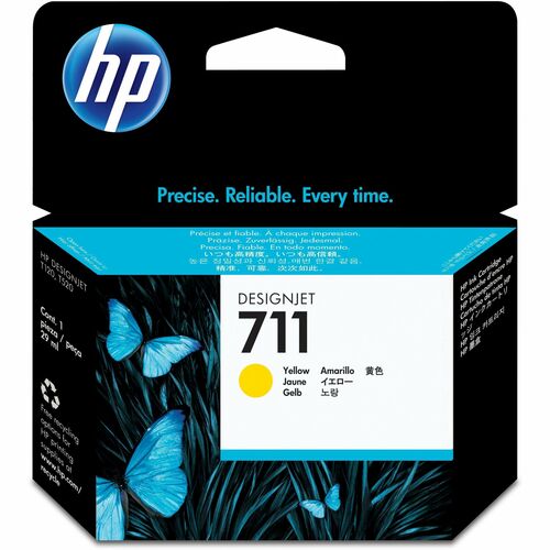 Cartucho de tinta HP 711 (CZ132A) Inyección de tinta - Amarillo - Original - Empaque unitario - 1 Solamente - Inyección de tinta - 1 Solamente