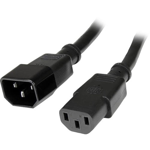 Cable de 91cm de Extensión, IEC 320 C14 a IEC 320 C13 Negro, 15A 125V, 14AWG, Cable Extensor Alargador de Corriente, UL