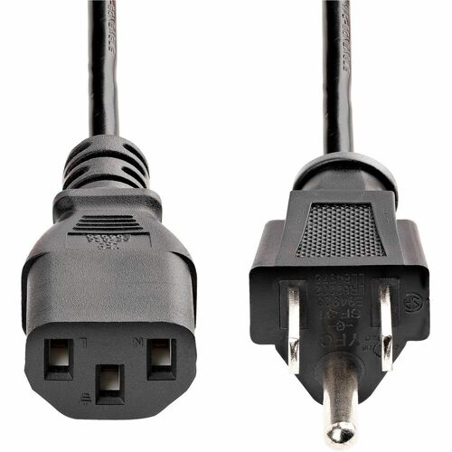 Cable de 3m de Alimentación de Computadora, NEMA 5-15P a C13, 10A 125V, 18AWG, Cable de Alimentación de Repuesto