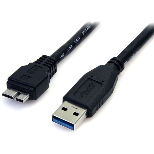 Cable 50cm USB 3.0 (5Gbps) Super Speed SS Micro USB B Macho a USB A Macho Adaptador - Cable para Portátil