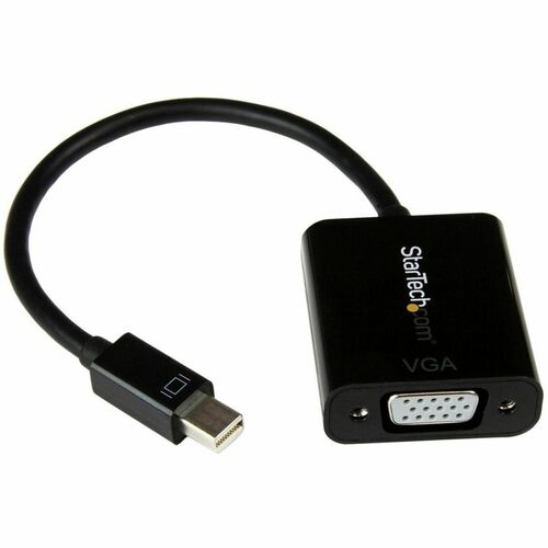 Adaptador Mini DisplayPort a VGA - Convertidor Activo de Mini DP a VGA Video 1080p con Certificación VESA - mDP 1.2 - Negro