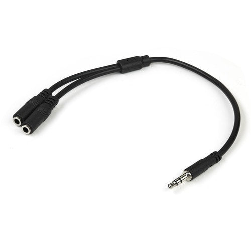 Adaptador Divisor de Cable Estéreo para Audífonos - Cable Splitter Delgado en Y de 3.5mm Macho a 2x Hembra