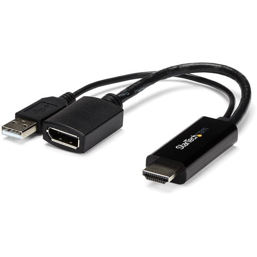 Convertidor HDMI a DisplayPort - Adaptador 4K - Negro
