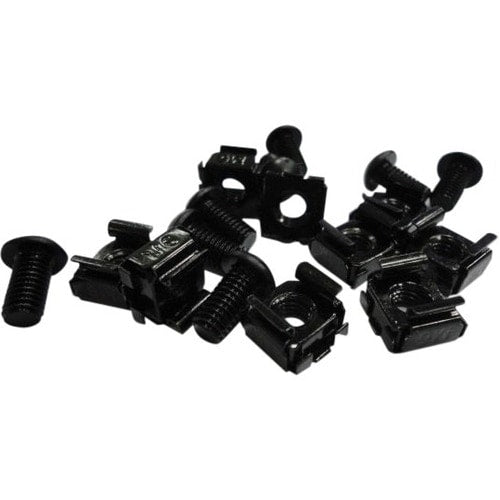 Gabinete 19" , Tornilleria 20 sets M6 Negr - Tuerca de jaula, Tornillo - Phillips - Philips, Dentado - Negro
