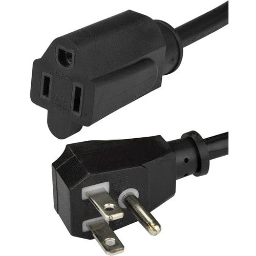 Cable de 0.45m de Extensión de Alimentación de Computadora, Plano NEMA 5-15P a NEMA 5-15R, Extensión de Toma