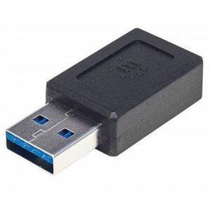 Manhattan Adaptador USB-C V3.1, AM-CH Negro - Níquel Conector - Negro