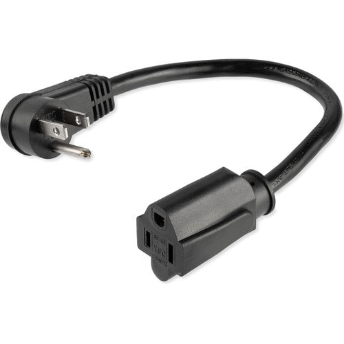 Cable de 0.3m de Extensión de Alimentación, Acodado en Ángulo Recto NEMA 5-15P a NEMA 5-15R, 13A 125V, 16AWG, UL