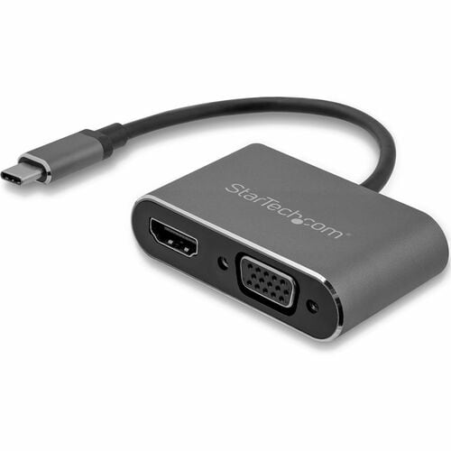 Adaptador USB-C a VGA y HDMI - 2en1 - 4K 30Hz - Gris Espacial - Adaptador de Vídeo Externo USB Tipo C