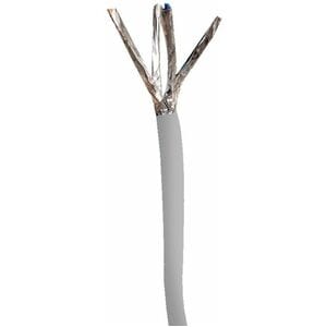 BOBINA DE CABLE BLINDADA S/FTP CAT6A 100% COBRE SOLIDA 305M GRIS