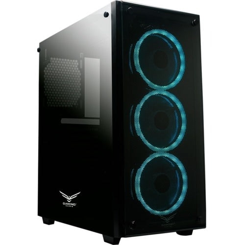 Gabinete Gamer Naceb Player RGB con Cristal Templado 3 Ventiladores Incluidos S/N Fuente ATX/Micro ATX ATX Negro