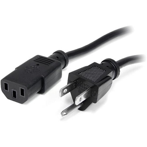 Paquete de 10 Cables de 3m de Alimentación de Computadora, NEMA 5-15P a C13, 10A 125V, 18AWG, Cable de Repuesto