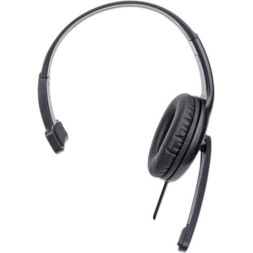 Manhattan AUDIFONO C/MICROFONO USB, MONOAURAL, CONTROL DE VOLUMEN - Monoaural - Circumaural - 32Ohm - 20Hz a 20kHz - Cable 150cm - Micrófono Uni Direccional - USB Tipo A