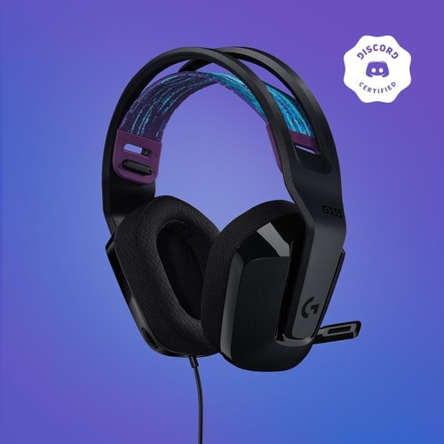 Auriculares de gaming Logitech G335 Cableado Sobre la oreja Estéreo - Negro - Binaural - Cerrado - 36Ohm - 20Hz a 20kHz - Cardioid, Uni Direccional Micrófono - Mini-phone (3.5mm)