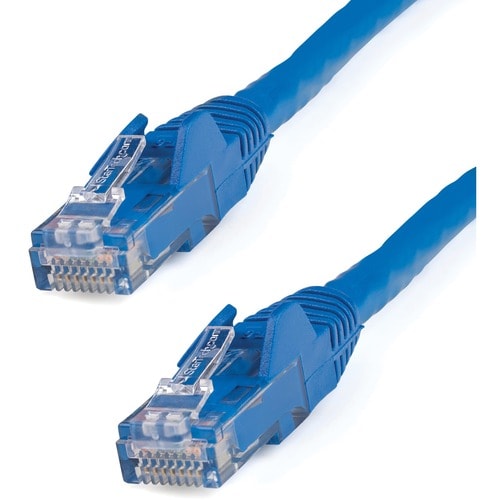 Cable de 15m CAT6 Ethernet - LSZH - Cable de Red RJ45 UTP de 10Gb 650MHz - PoE de 100W - sin Enganche ETL - Azul
