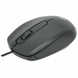 Ratón Óptico Estándar USB Negro - Cable - 1000 dpi - Rueda de desplazamiento - Simétrico