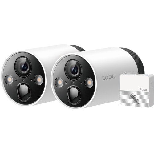 Sistema de vigilancia de vídeo Tapo 4Megapíxel Visión Nocturna Cableado - Cámara, Estación Base - Resolución de cámara 2560 x 1440 - Grabación 2K - Alexa, Asistente de Google Soportado