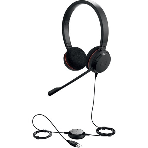 Jabra Auriculares Jabra EVOLVE 20 Cableado Sobre la cabeza Estéreo - Binaural - Supra-aural - Función de cancelación de ruido ambiente Micrófono - USB