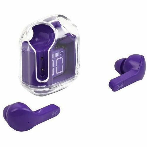 Audífonos Inalámbricos Bluetooth Transparentes ClearBeat Morado | ELECCIÓN PERFECTA