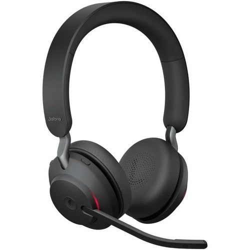Jabra Auriculares Evolve2 65Link380a MS Soporte Estéreo Negro. Certificada con Microsoft Teams, con conexión USB-A, incluida base de carga
