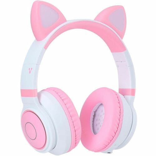 Auriculares Vorago HPB-300-K Inalámbrico Sobre la oreja, Sobre la cabeza Estéreo - Rosa, Blanco - Binaural - 1000cm - Bluetooth - 32Ohm - 20Hz a 20kHz - Mini-phone (3.5mm), USB Tipo C