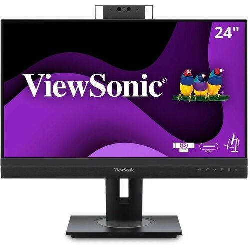 Monitor LED ViewSonic VG2457V 24.0" (61.0cm) Clase C Cámara Web Full HD - 16:9 - Negro - 23.8"