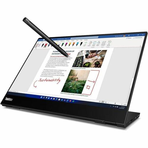 Monitor de pantalla táctil LED Lenovo ThinkVision M14t - 14.0" (35.6cm) Clase - 16:10 - 6ms - 14"