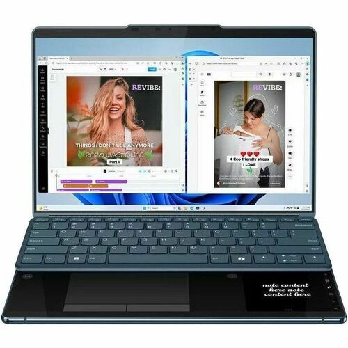 Lenovo Yoga Book 9 13IMU9 83FF001PLM Pantalla táctil de 33,8 cm (13,3") - 2,8 K - Intel Core Ultra 7 155U - Plataforma Intel Evo - 16 GB - SSD de 1 TB