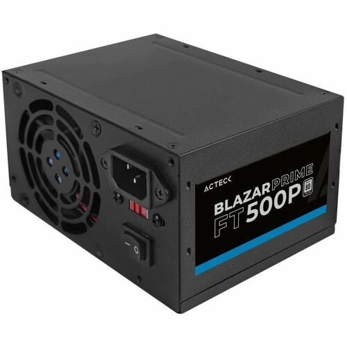 Fuente de alimentación Acteck ATX Blazar Prime FT500P / 500W / 1x20+4 pin + 1xAtx 4 + 2xSata / 2xMolex 4 pin + 1x / Essential Negro