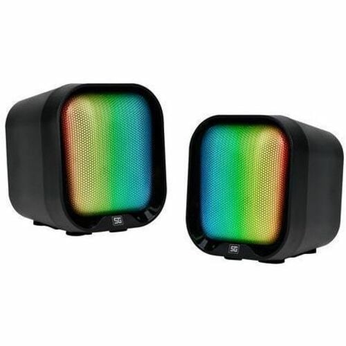 Game Factor SPK-109 2.0 Sistema de Altavoces Portátil - 4W RMS - Negro - 60Hz a 20kHz - Batería Recargable - USB - 1