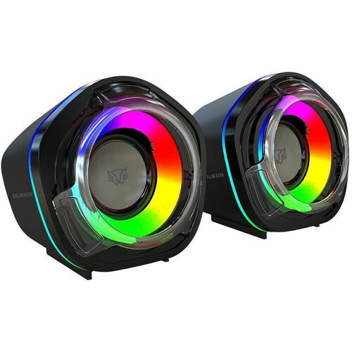 Bocinas USB Gamer Balam Rush Glimm Penta BG545 / Bluetooth 5.0 + USB A / 6 W / Sonido Estéreo + 2.0 Canales / RGB / Azender Negro