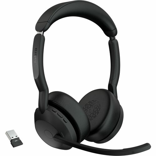 Auriculares Jabra Evolve2 55 Inalámbrico Sobre la oreja Estéreo - Binaural - Supra-aural - 3000cm - Bluetooth - 20Hz a 20kHz - Tecnología MEMS, Función de cancelación de ruido ambiente Micrófono - Cancelación de ruido