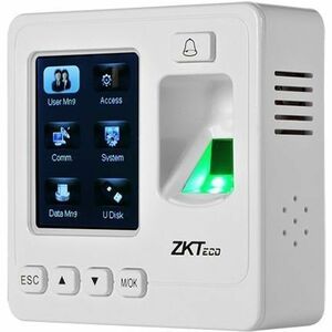Dispositivo de acceso biométrico ZKTeco SF100 Huellas digitales - Sistema de control de acceso, Puerta - LCD - USB - Wiegand - 12 V DC - Independiente