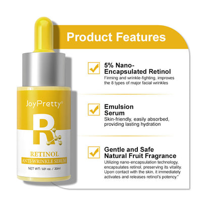 Set de 2 sueros faciales con vitamina C y retinol (30 ml x 2 unidades): sueros para hidratar, rejuvenecer y mejorar la piel áspera con escualano vegetal.