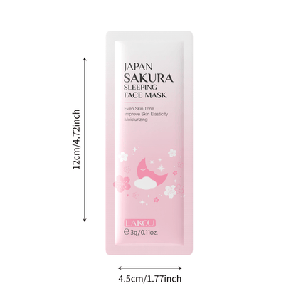 Mascarilla facial nutritiva Sakura Luxe: mascarilla nocturna hidratante, reparadora e iluminadora para una piel radiante. Ideal para viajes, sin necesidad de lavado y esencial para las rutinas de cuidado de la piel.