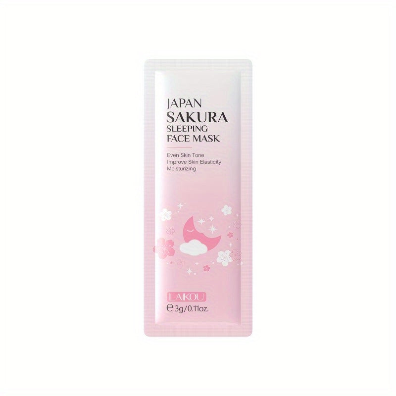 Mascarilla facial nutritiva Sakura Luxe: mascarilla nocturna hidratante, reparadora e iluminadora para una piel radiante. Ideal para viajes, sin necesidad de lavado y esencial para las rutinas de cuidado de la piel.