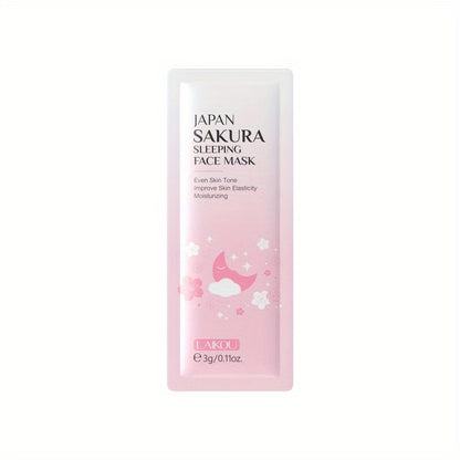 Mascarilla facial nutritiva Sakura Luxe: mascarilla nocturna hidratante, reparadora e iluminadora para una piel radiante. Ideal para viajes, sin necesidad de lavado y esencial para las rutinas de cuidado de la piel.