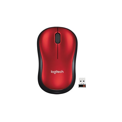 RATÓN M185 INALAMBRICO CONEXIÓN PLUG AND PLAY COLOR NEGRO/ROJO