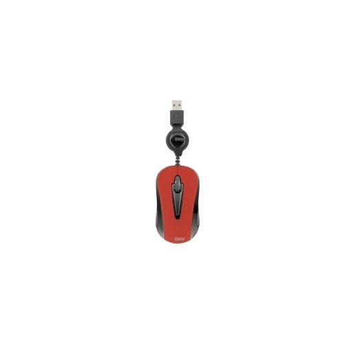 MINI RATÓN OPTICO RETRACTIL ROJO