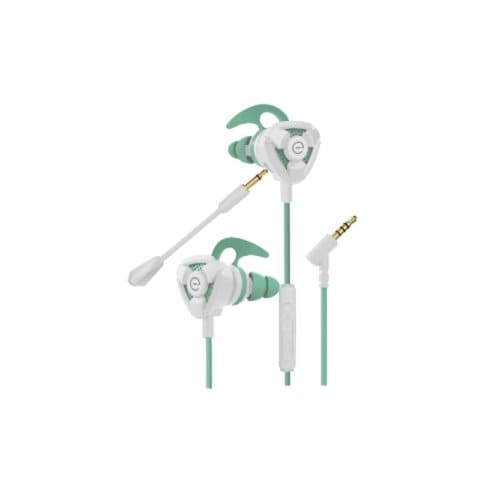 Auricular Perfect Choice Easy Line Cableado Auricular Estéreo - Blanco, Verde - Binaural - Intrauditivo - 32Ohm - 20Hz a 20kHz - Cable 120cm - Micrófono Uni Direccional - Mini-teléfono (3.5mm)