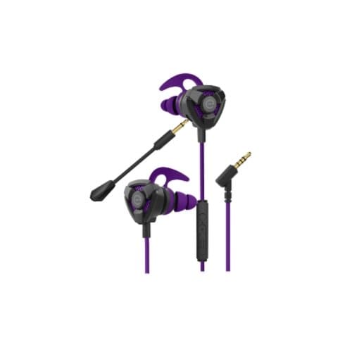 AUDIFONOS CON MICROFONO DESMOTABLE - NEGRO/MORADO