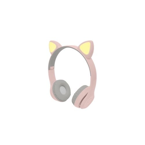 Audífonos Bluetooth Inalámbricos para Niños Luz LED Catto Rosa | ELECCIÓN PERFECTA