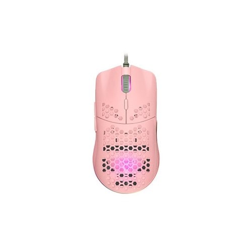 Game Factor MOG601 Ratón de juego - Óptico - 7 Botón(es) - Rosa - Cable - 16000 dpi