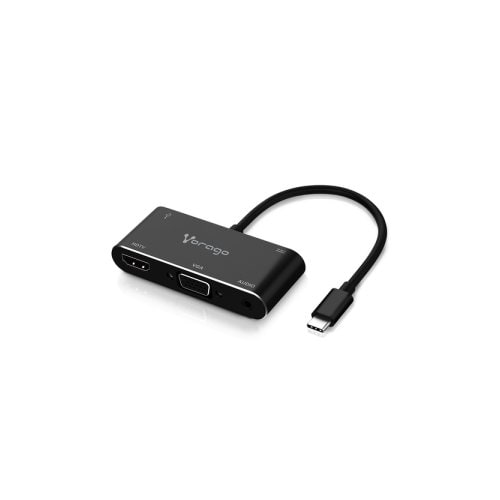 CONVERTIDOR VORAGO 5EN1 ADP-350 USB TIPO CA HDMI,VGA,USB 3.0,JACK 3.5MM,PD