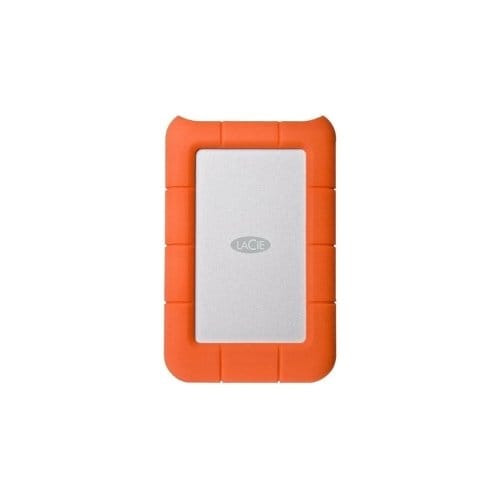 Disco Duro Externo Portatil 2TB USB 3.0 Rugged Mini Resistente a impactos, lluvia y presión, Windows &amp; Mac, Plata-Naranja 2 Años de Garantía