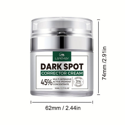 Crema correctora de manchas oscuras para el rostro de 50 ml, cuidado rejuvenecedor para todo tipo de piel, mejora el tono de piel en mujeres y hombres con escualano vegetal.