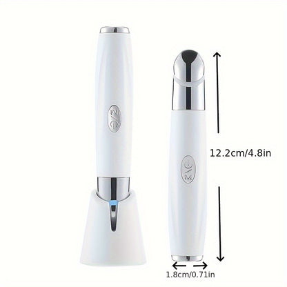 Masajeador de ojos y rostro con varita, con calor y vibración, reafirmante, para ojos cansados, bolsas y ojeras, cuidado de la piel para ojos, absorción de productos de belleza.