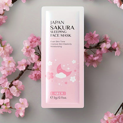 Mascarilla facial nutritiva Sakura Luxe: mascarilla nocturna hidratante, reparadora e iluminadora para una piel radiante. Ideal para viajes, sin necesidad de lavado y esencial para las rutinas de cuidado de la piel.